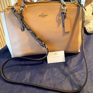 Coach /Christie Carryall Satchel Snake Details